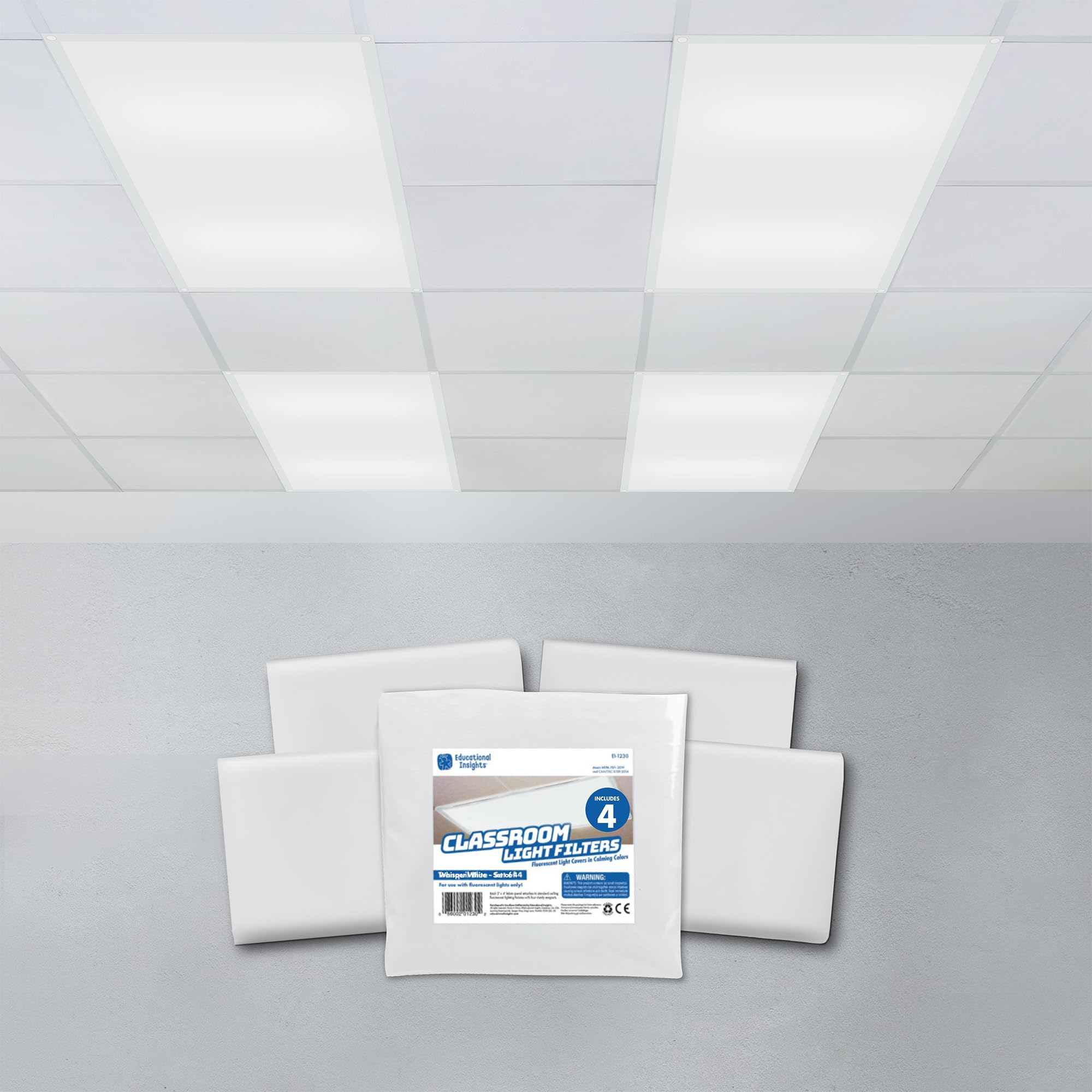 Filtros De Luz Fluorescente Educational Insights Whisper White - Venta Internacional.