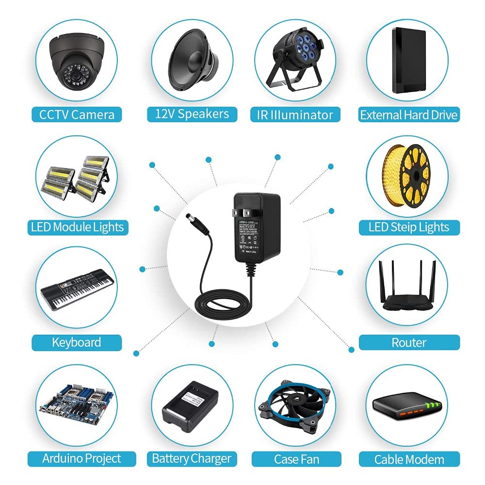 Foto 3 | Fuente de Alimentación DC 12v 1a Adaptador Led Ac 110v 220v 12w - Venta Internacional
