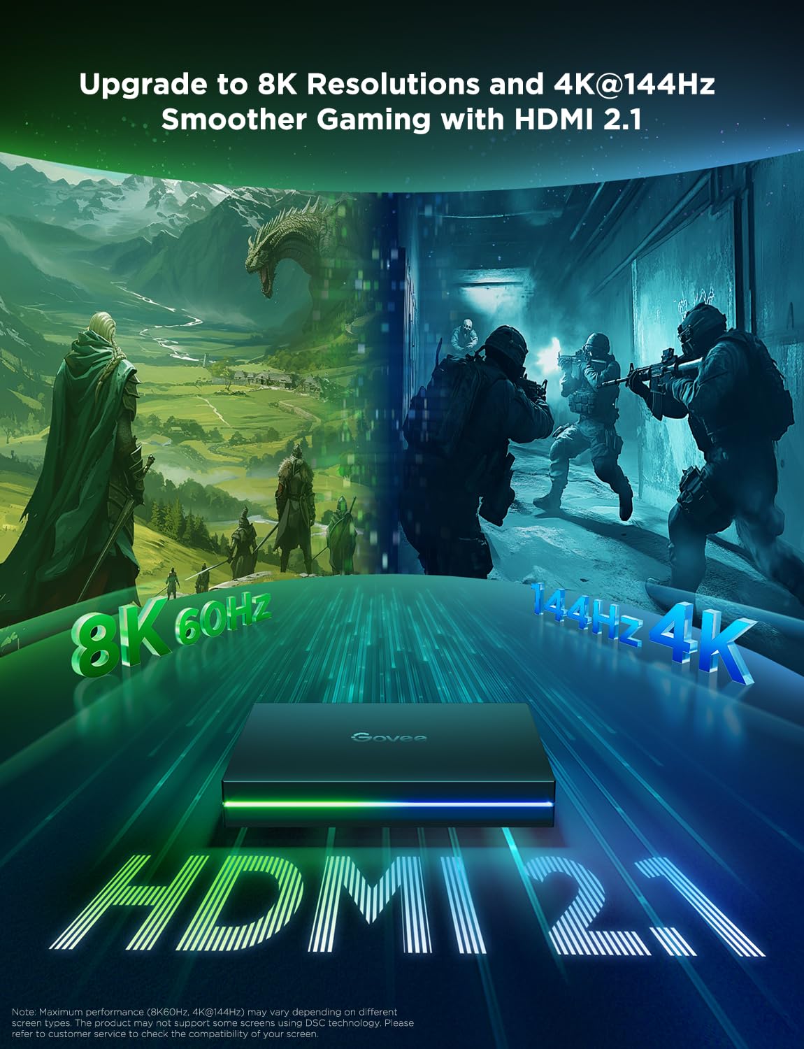 Foto 3 pulgar | Caja De Sincronización Govee Hdmi 2.1 Ai Con Retroiluminación De Tv 8k @60hz - Venta Internacional.