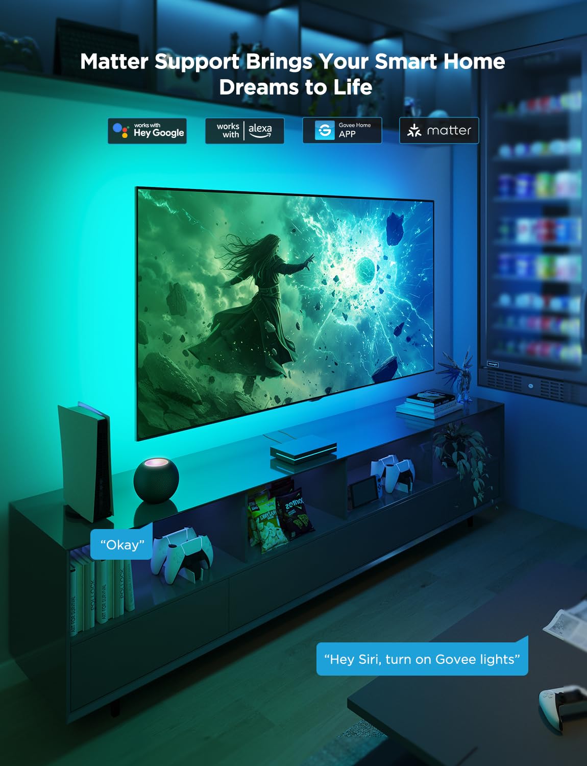 Foto 7 pulgar | Caja De Sincronización Govee Hdmi 2.1 Ai Con Retroiluminación De Tv 8k @60hz - Venta Internacional.