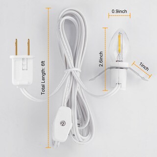 Foto 7 | Cable de Accesorios Brightown de 6 Pies con Bombilla Certificado UL Paquete de 2 Unidades - Venta Internacional