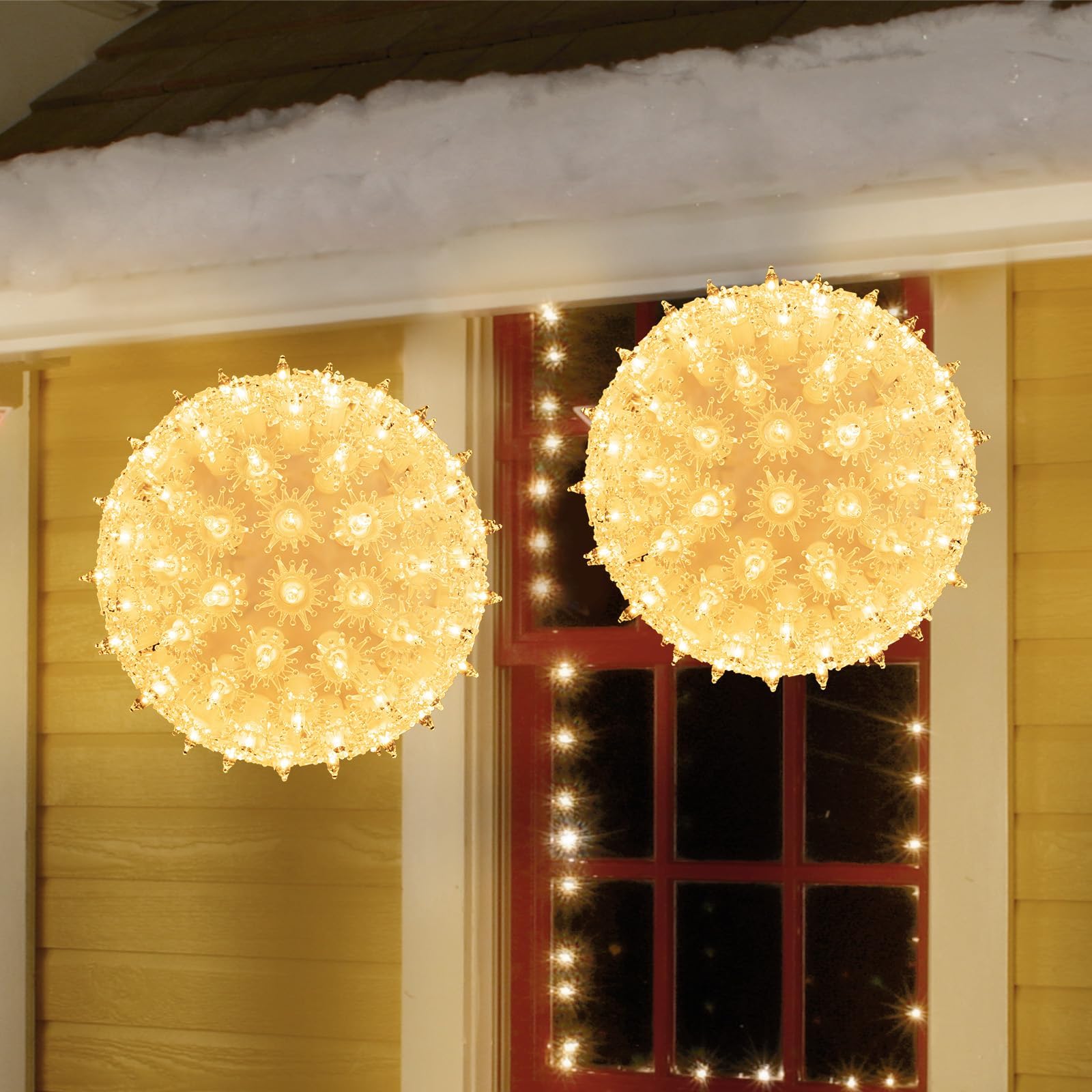 Foto 2 pulgar | Luces de Esfera Navideñas Brightown para Exteriores 6 cm 2 Piezas - Venta Internacional