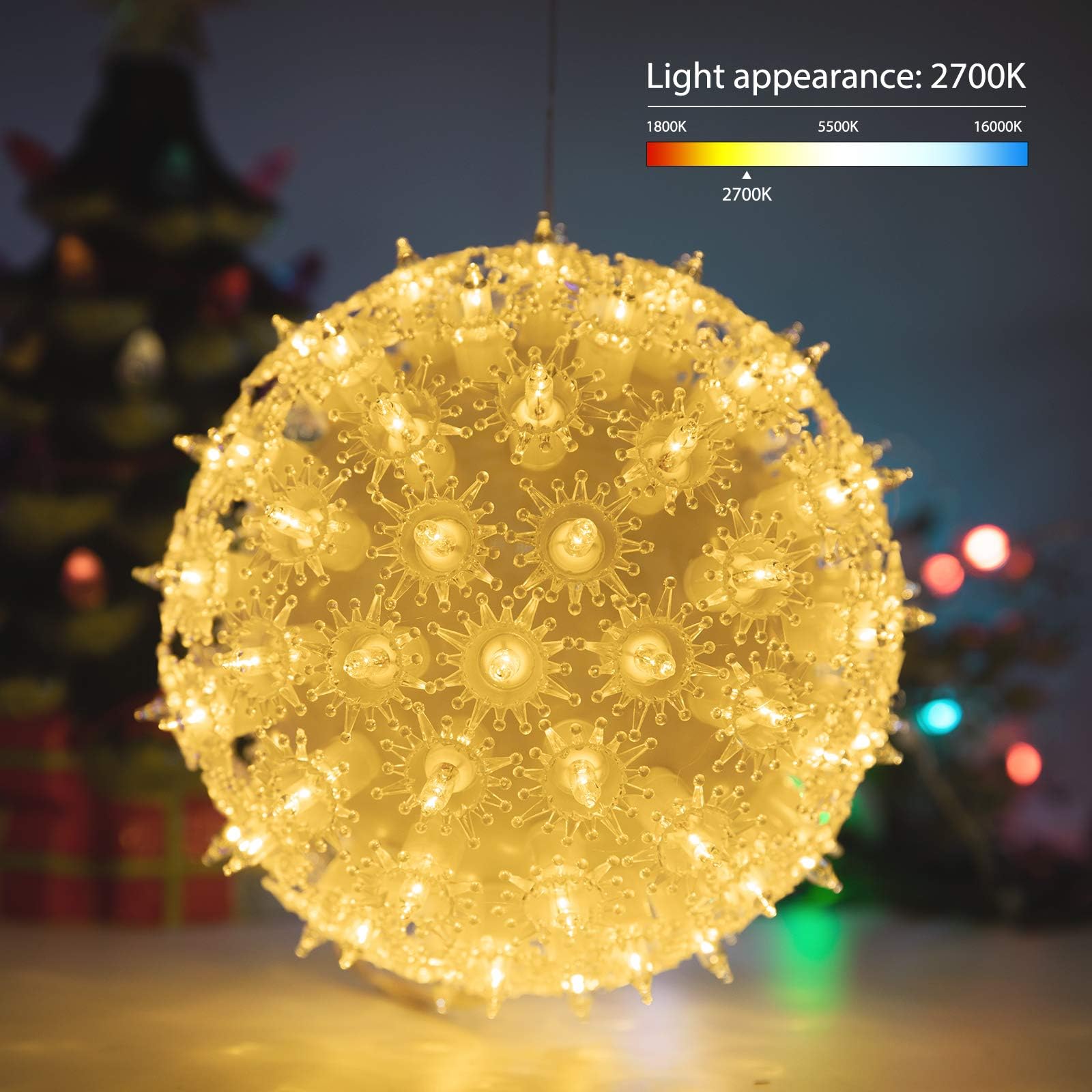 Foto 4 pulgar | Luces de Esfera Navideñas Brightown para Exteriores 6 cm 2 Piezas - Venta Internacional