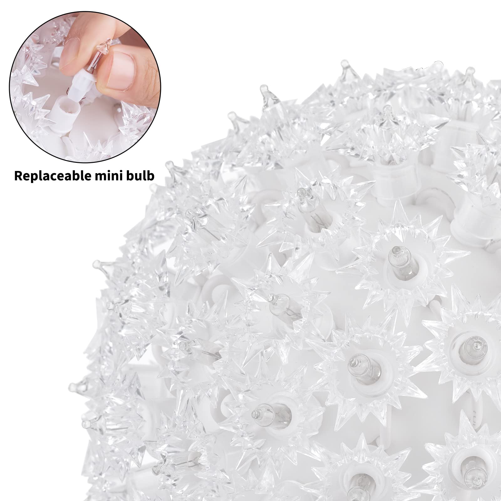 Foto 7 pulgar | Luces de Esfera Navideñas Brightown para Exteriores 6 cm 2 Piezas - Venta Internacional