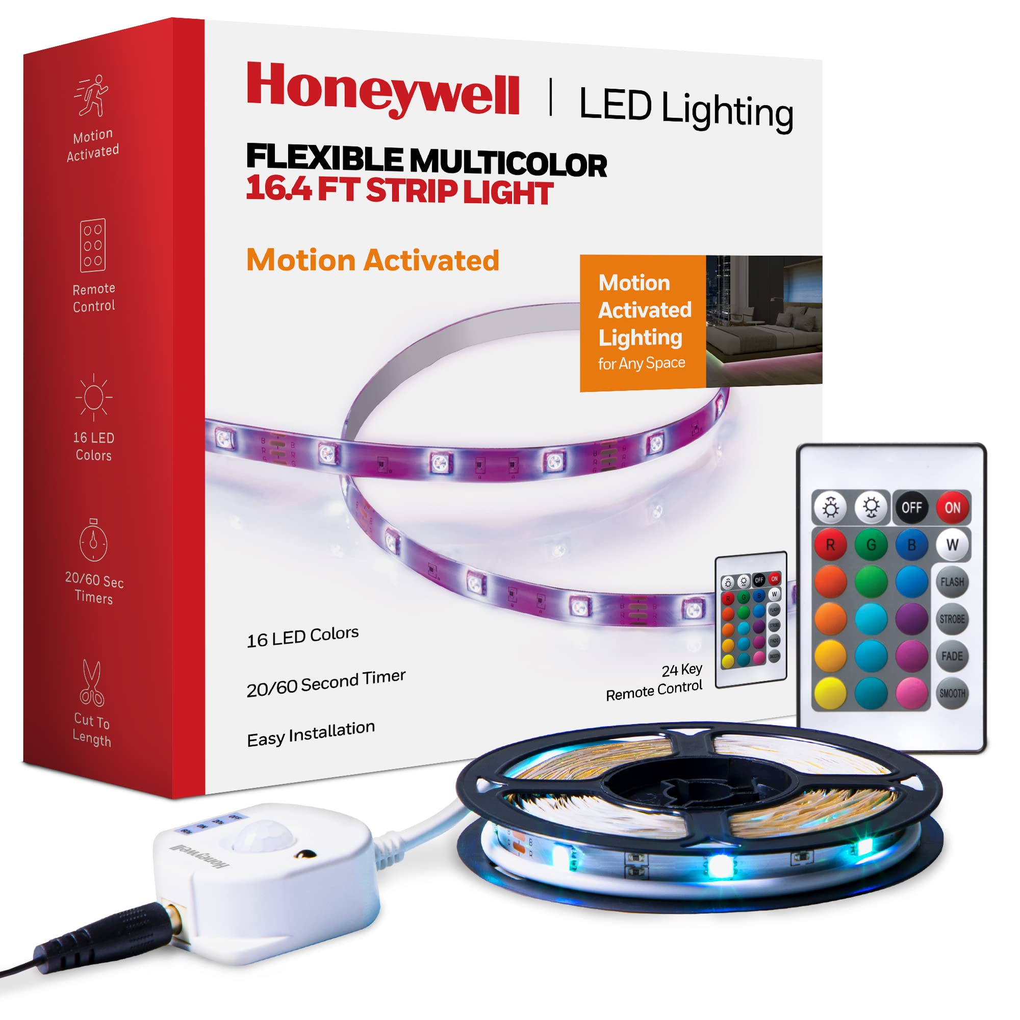Foto 2 pulgar | Tira De Luces Led Honeywell De 5 M Que Cambian De Color Rgb Con Control Remoto - Venta Internacional.