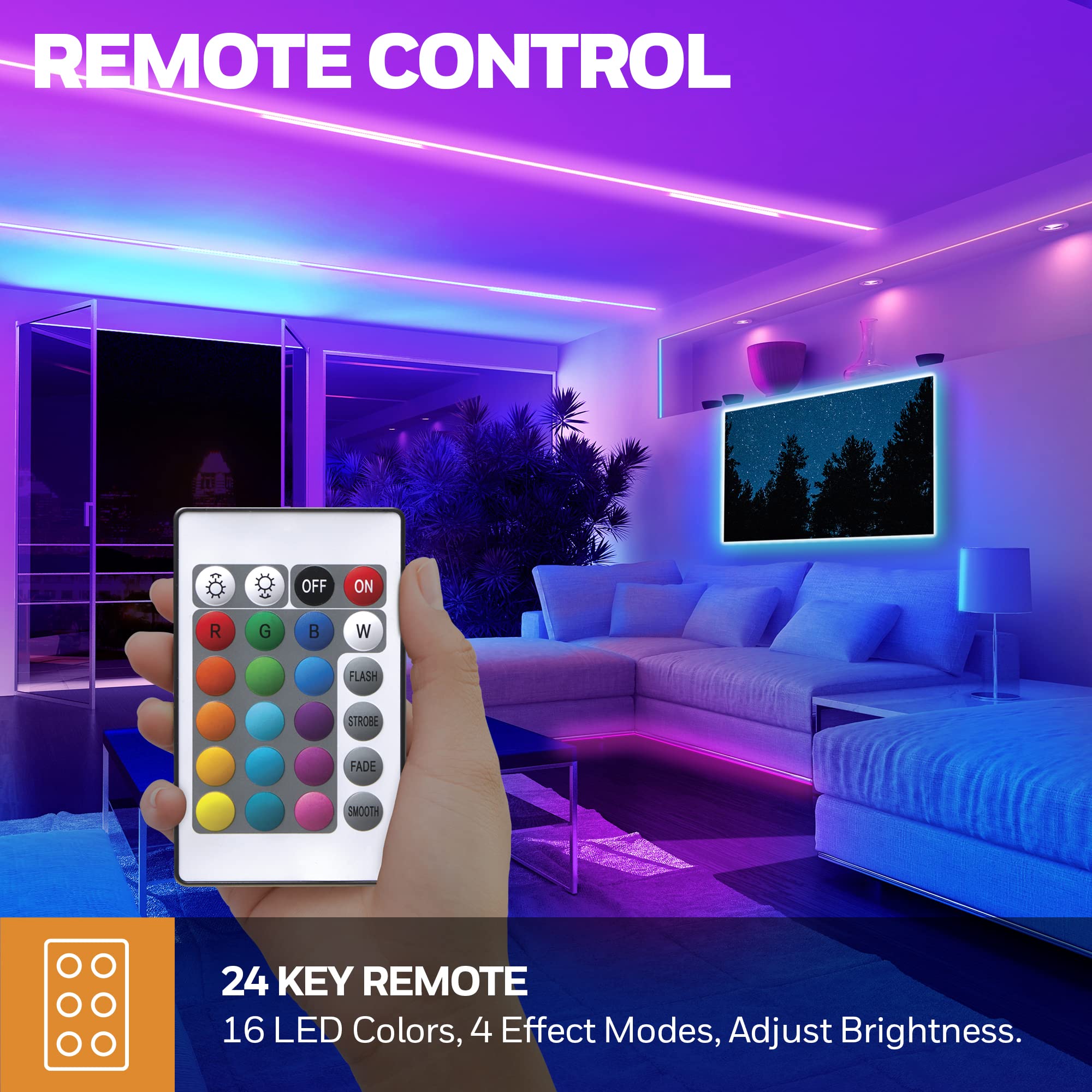 Foto 8 pulgar | Tira De Luces Led Honeywell De 5 M Que Cambian De Color Rgb Con Control Remoto - Venta Internacional.