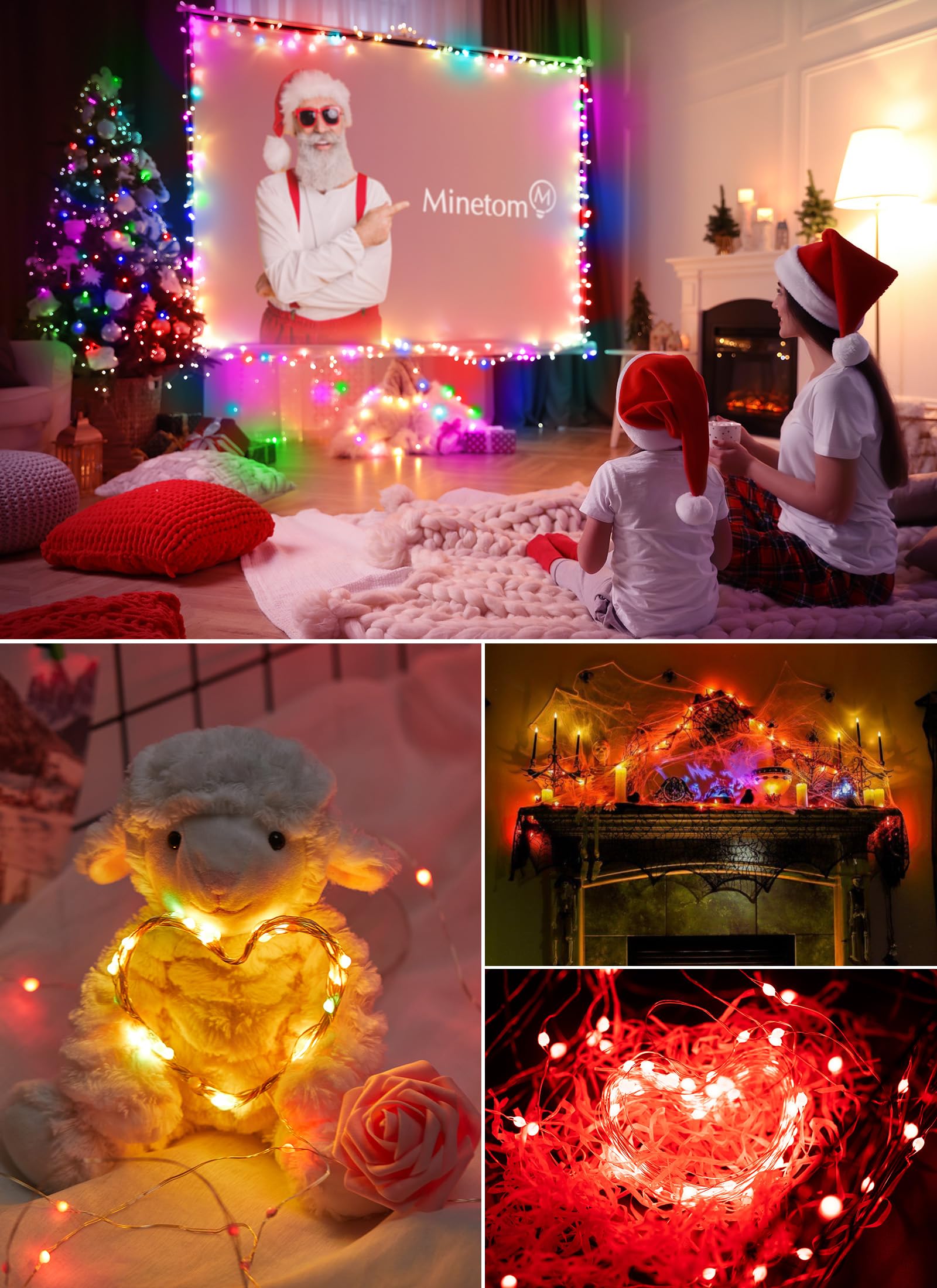 Foto 4 pulgar | Fairy Lights Minetom Que Cambia De Color, 66 Pies, 200 Led Con Control Remoto - Venta Internacional.