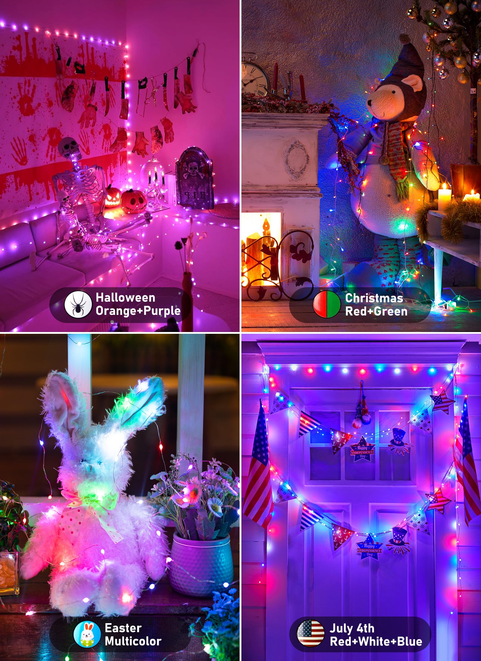Foto 4 | Fairy Lights Minetom Que Cambia De Color, 66 Pies, 200 Led Con Control Remoto - Venta Internacional.