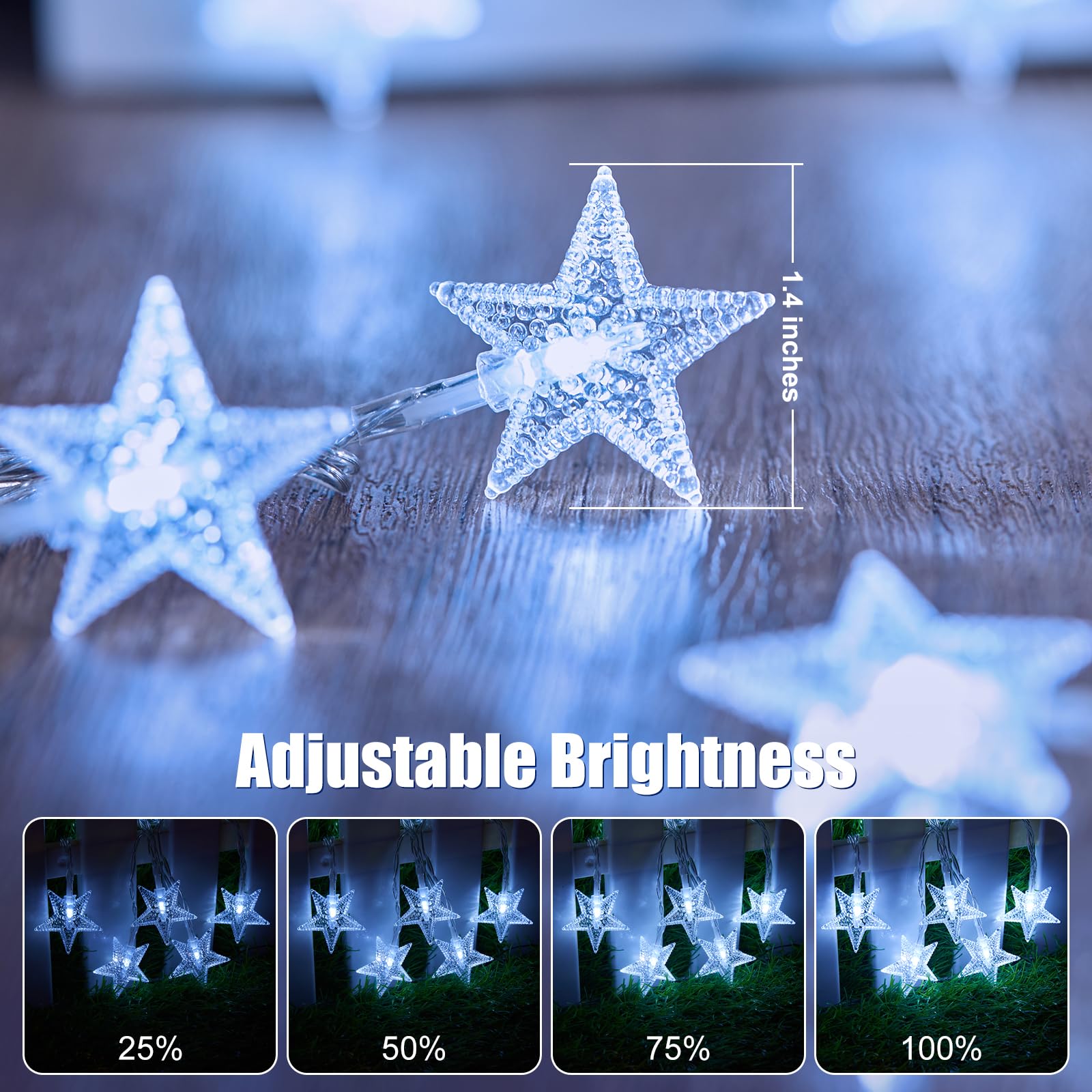 Foto 5 pulgar | Cadena de Luces Minetom de 33 Pies y 100 Led con Control Remoto y Temporizador - Venta Internacional