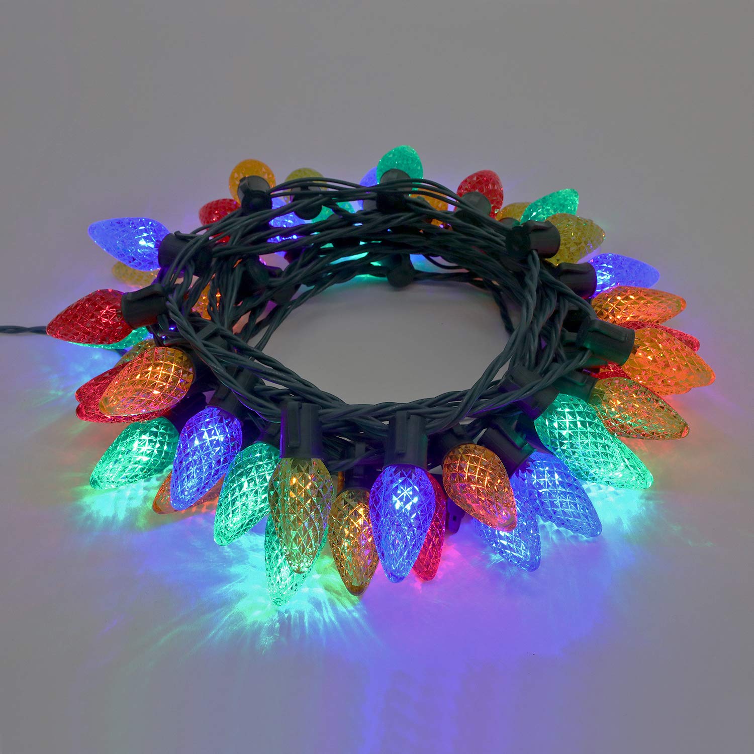 Foto 3 pulgar | Luces Navideñas Philips 50 Led Blanco Cálido C9 Facetadas - Venta Internacional