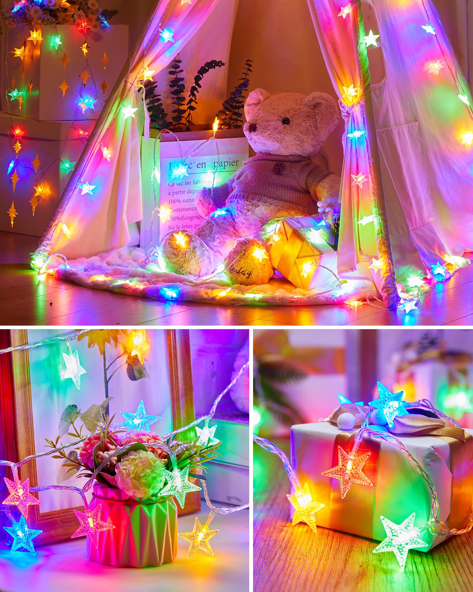 Foto 4 | Cadena De Luces Minetom De 66 Pies Y 200 Led Con Mando A Distancia A Prueba De Agua - Venta Internacional.