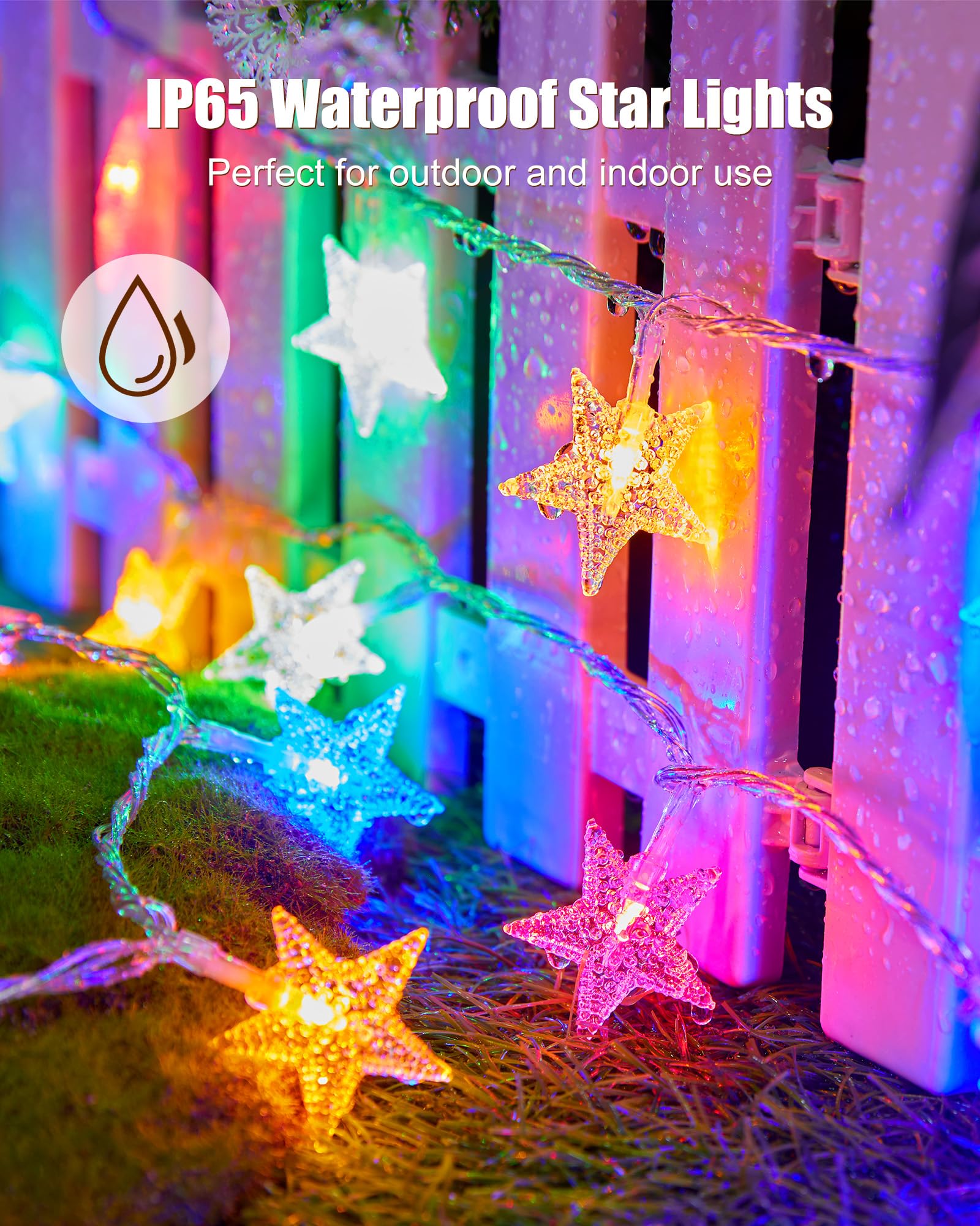 Foto 5 | Cadena De Luces Minetom De 66 Pies Y 200 Led Con Mando A Distancia A Prueba De Agua - Venta Internacional.