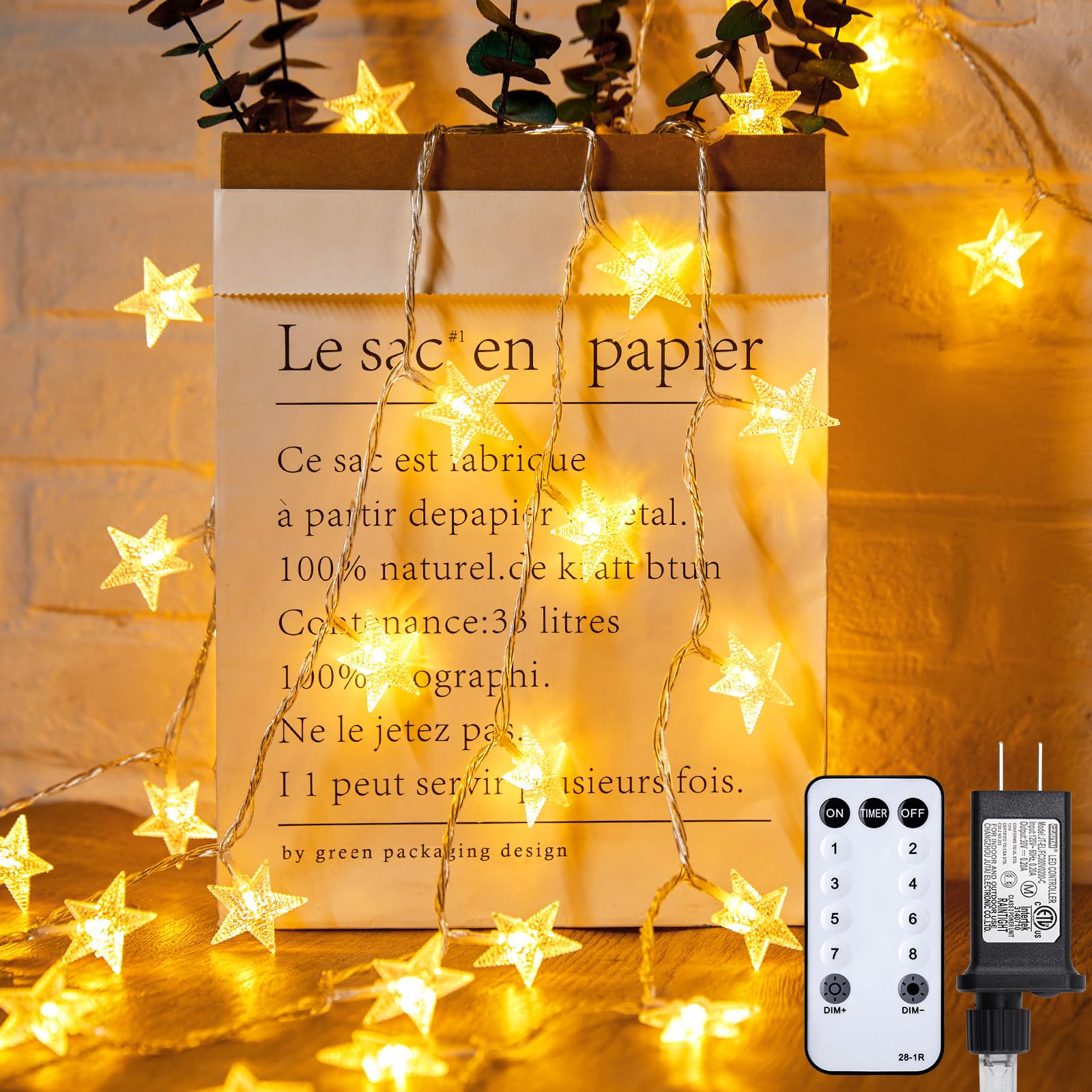 Foto 1 | Cadena De Luces Minetom Star 200 Led, Enchufe De 20 M Con Mando A Distancia - Venta Internacional.