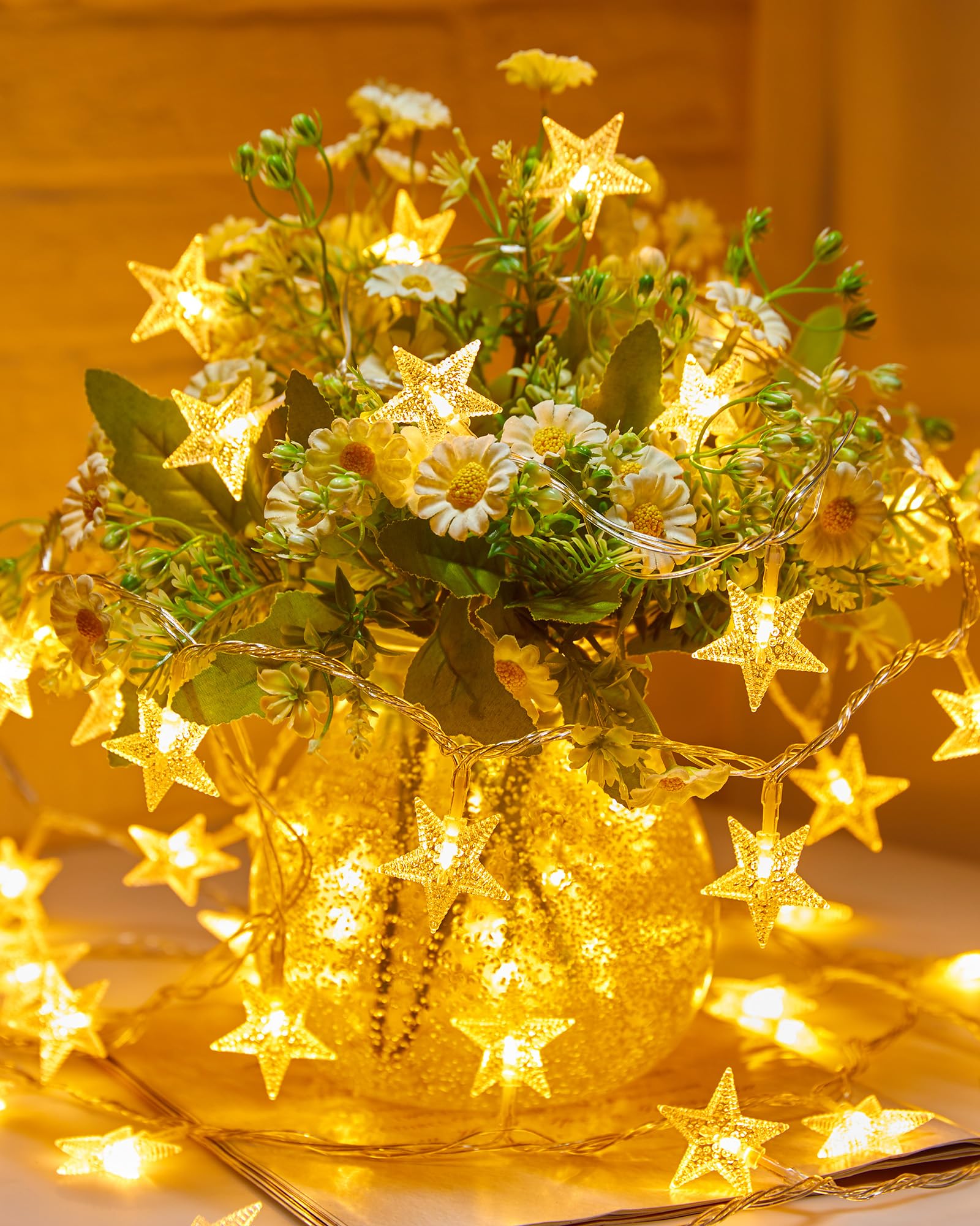 Foto 2 | Cadena De Luces Minetom Star 200 Led, Enchufe De 20 M Con Mando A Distancia - Venta Internacional.