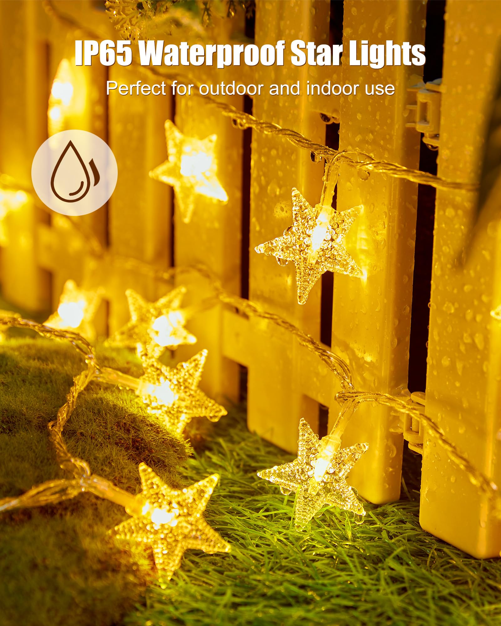 Foto 6 pulgar | Cadena De Luces Minetom Star 200 Led, Enchufe De 20 M Con Mando A Distancia - Venta Internacional.