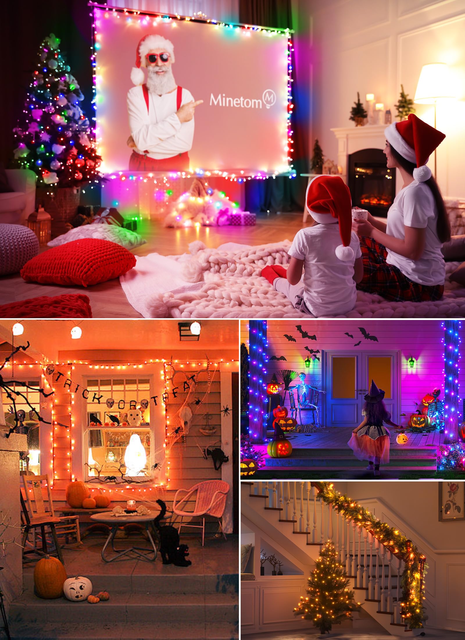 Foto 6 pulgar | Guirnalda De Luces Minetom Que Cambian De Color, 22 Colores, 20 M, 200 Led - Venta Internacional.
