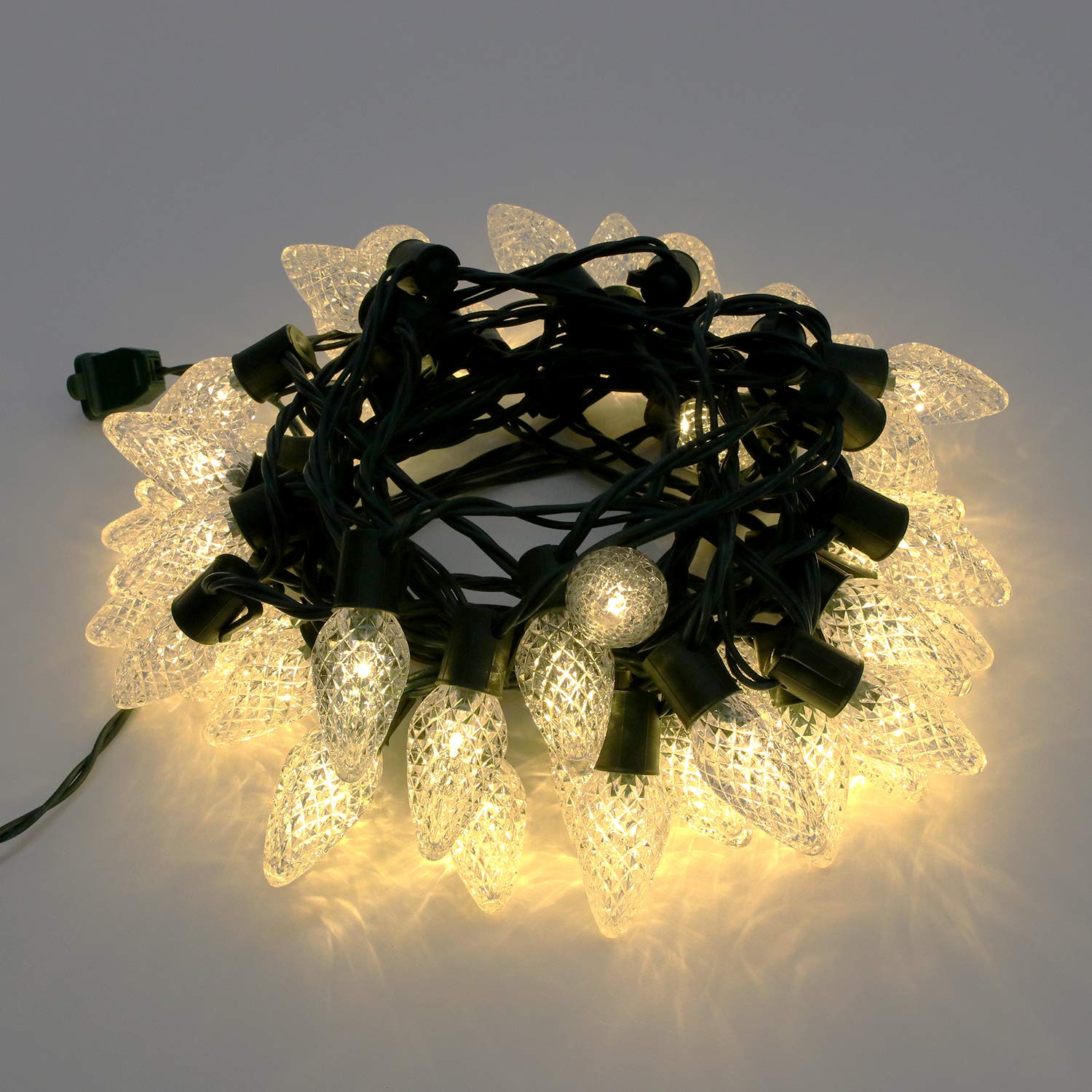 Foto 2 | Luces Navideñas Philips 50 Led Blanco Cálido C9 Facetadas - Venta Internacional