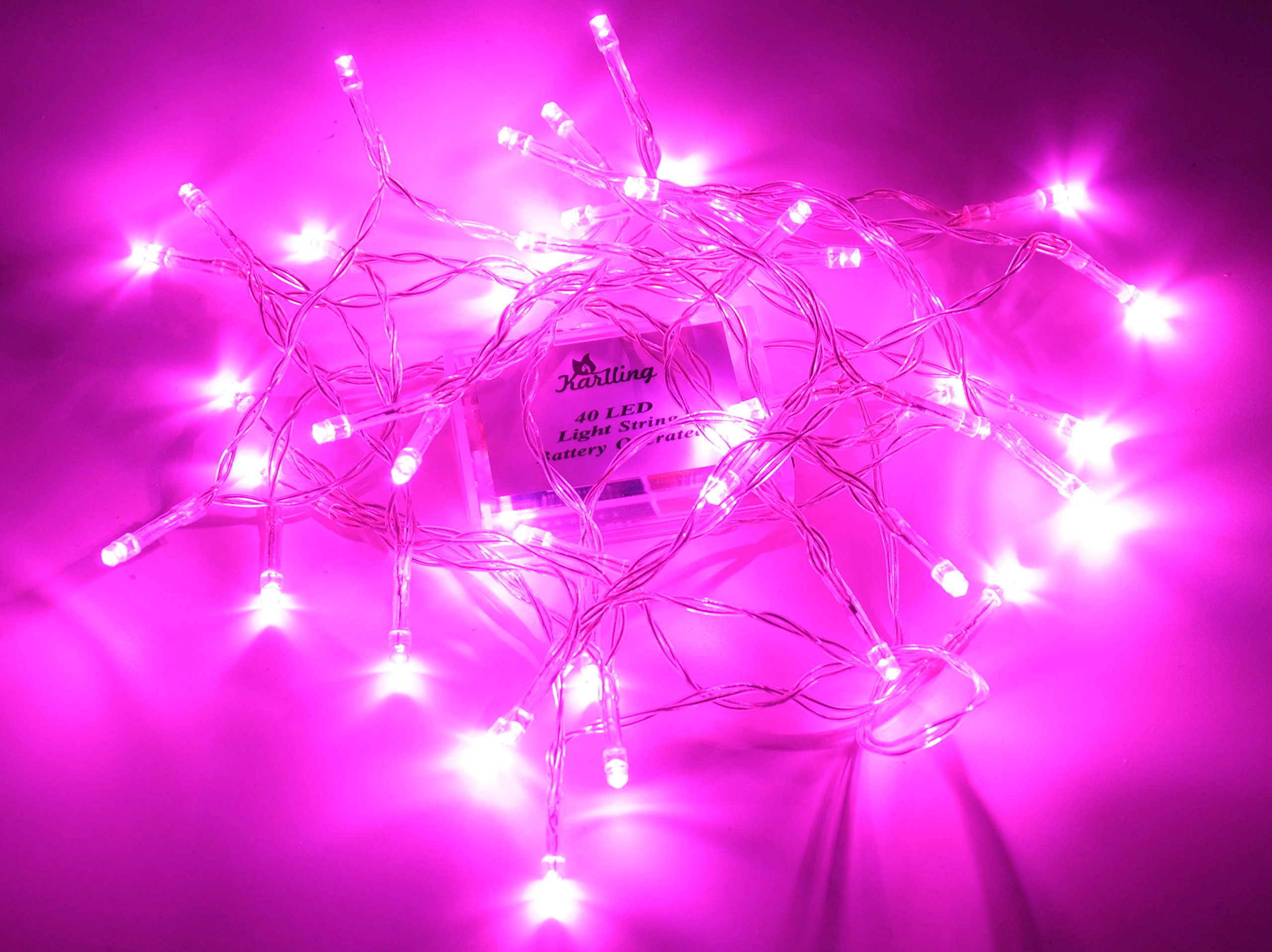 Foto 2 pulgar | Cadena De Luces Fairy Light Karlling, Funciona Con Pilas, Rosa, 40 Led - Venta Internacional.