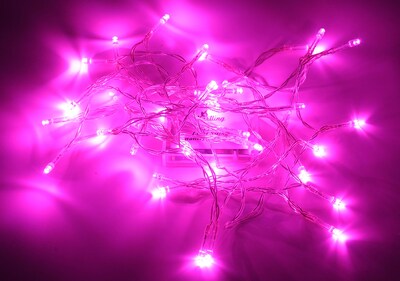 Foto 2 | Cadena De Luces Fairy Light Karlling, Funciona Con Pilas, Rosa, 40 Led - Venta Internacional.