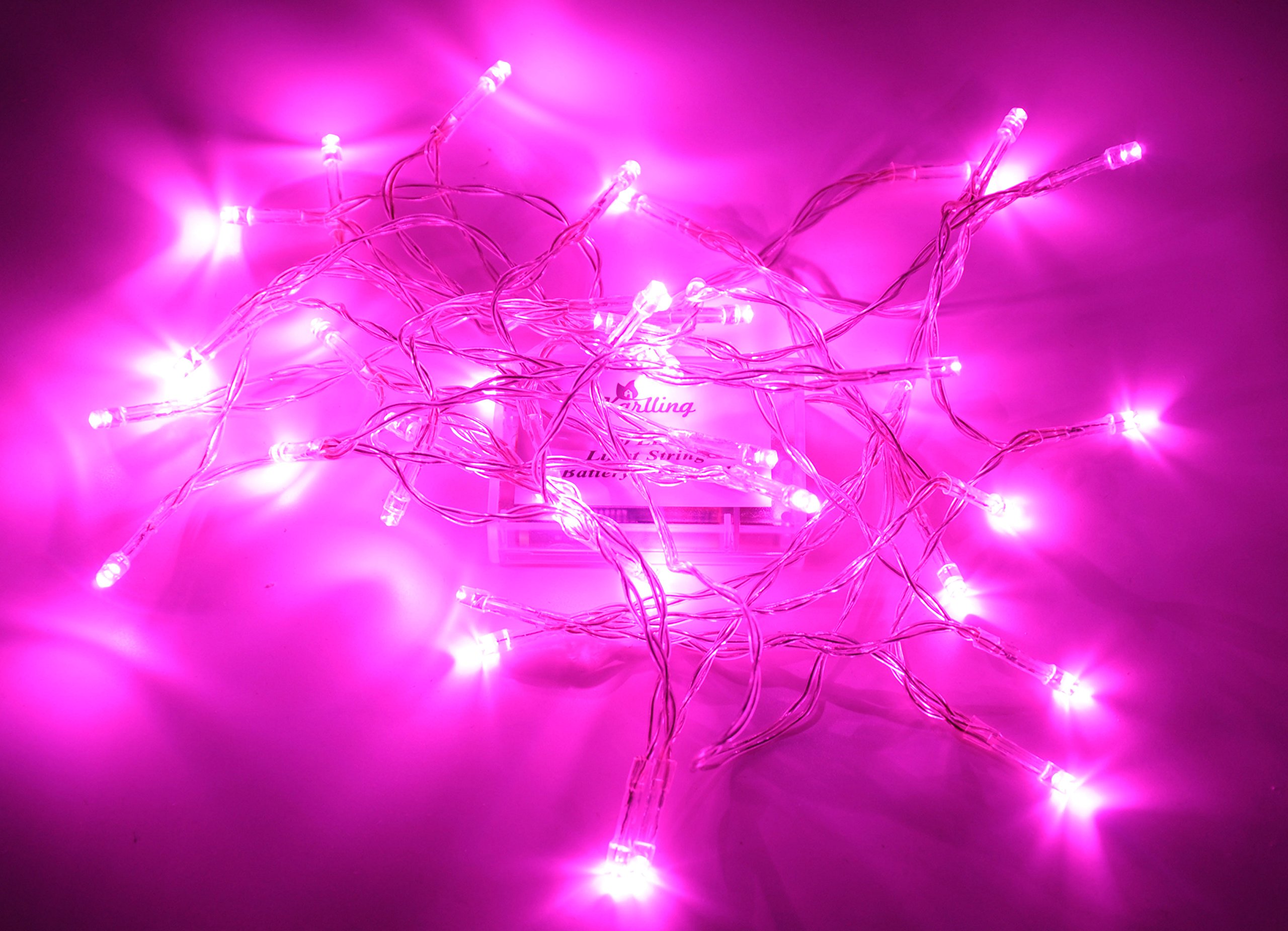 Foto 4 pulgar | Cadena De Luces Fairy Light Karlling, Funciona Con Pilas, Rosa, 40 Led - Venta Internacional.