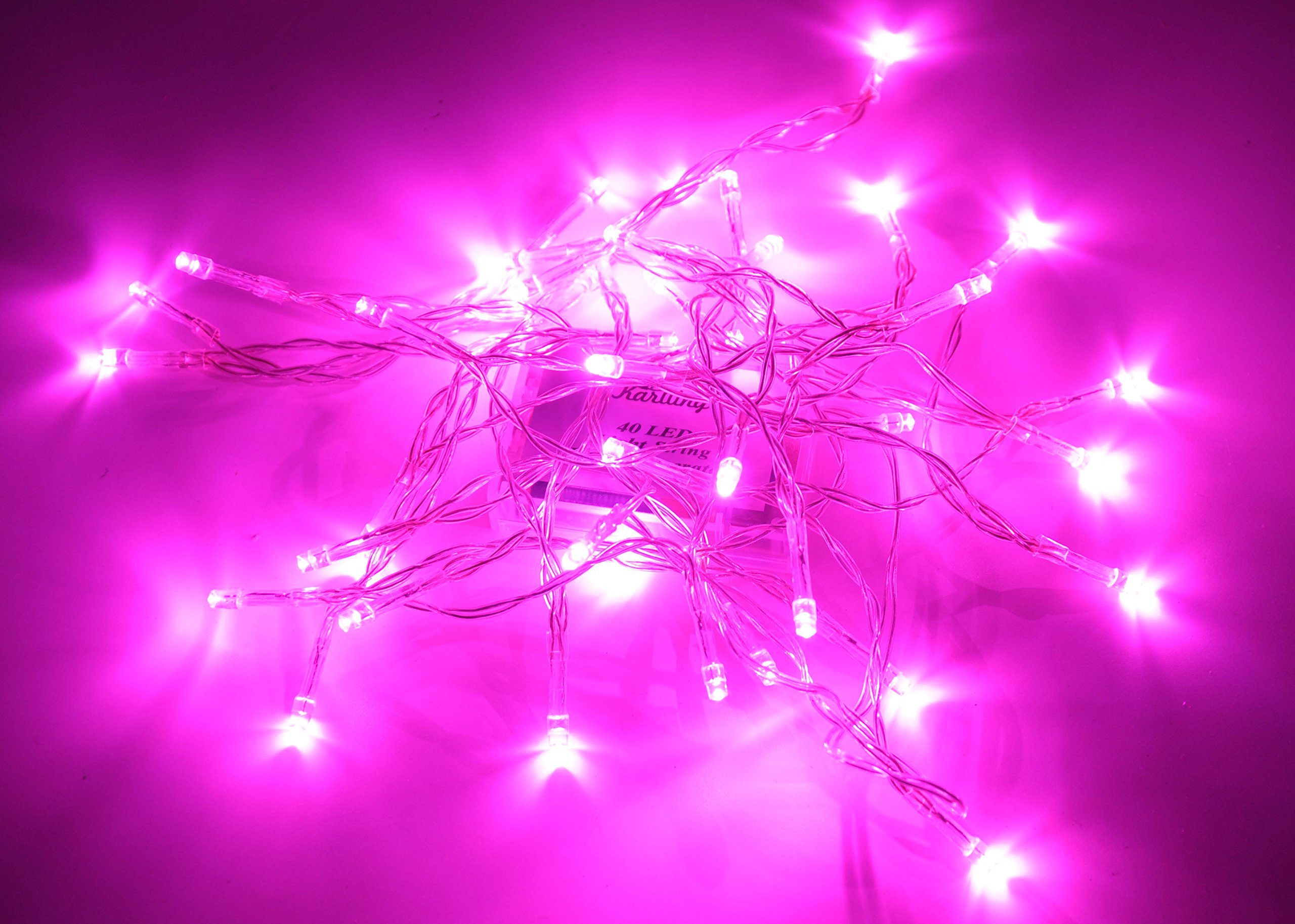 Foto 6 pulgar | Cadena De Luces Fairy Light Karlling, Funciona Con Pilas, Rosa, 40 Led - Venta Internacional.