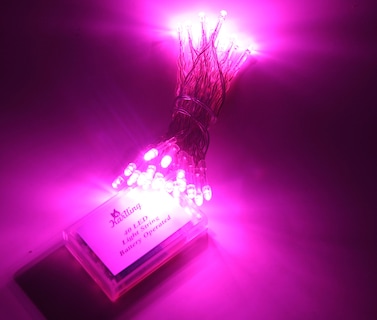 Foto 6 | Cadena De Luces Fairy Light Karlling, Funciona Con Pilas, Rosa, 40 Led - Venta Internacional.