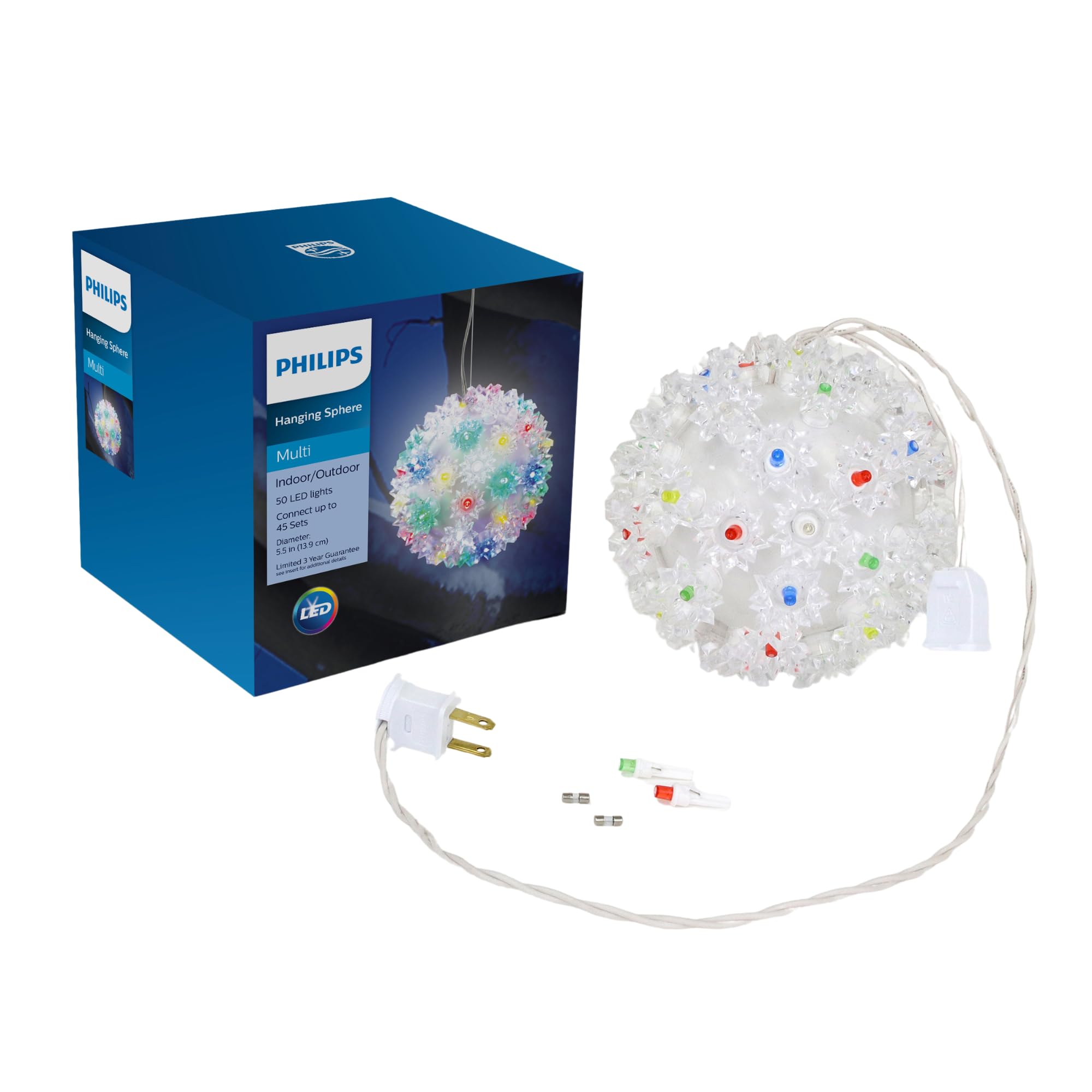 Foto 2 pulgar | Lámpara Colgante Con Forma De Esfera Philips Multicolor 5.5 M 50 Bombillas Led - Venta Internacional