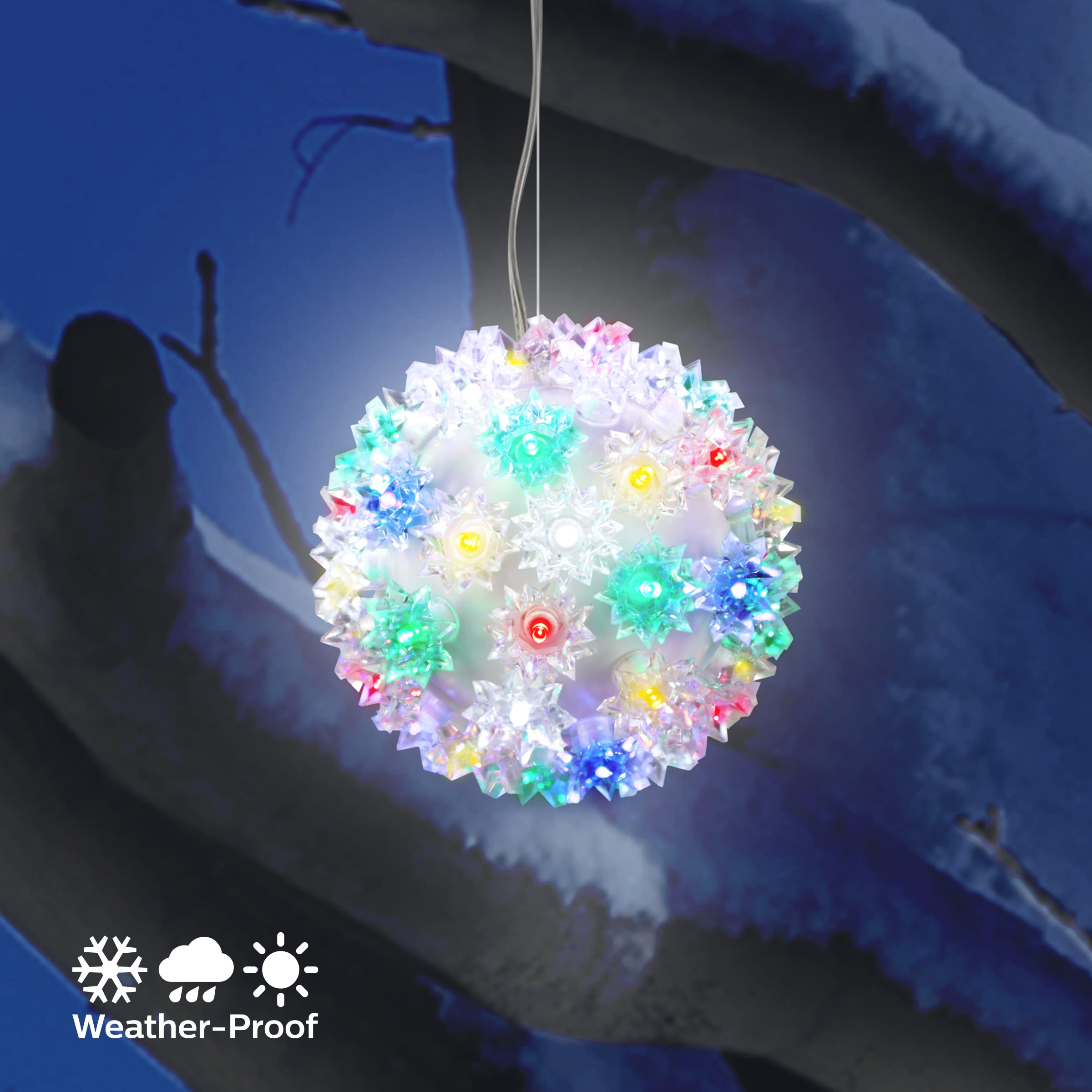 Foto 4 pulgar | Lámpara Colgante Con Forma De Esfera Philips Multicolor 5.5 M 50 Bombillas Led - Venta Internacional