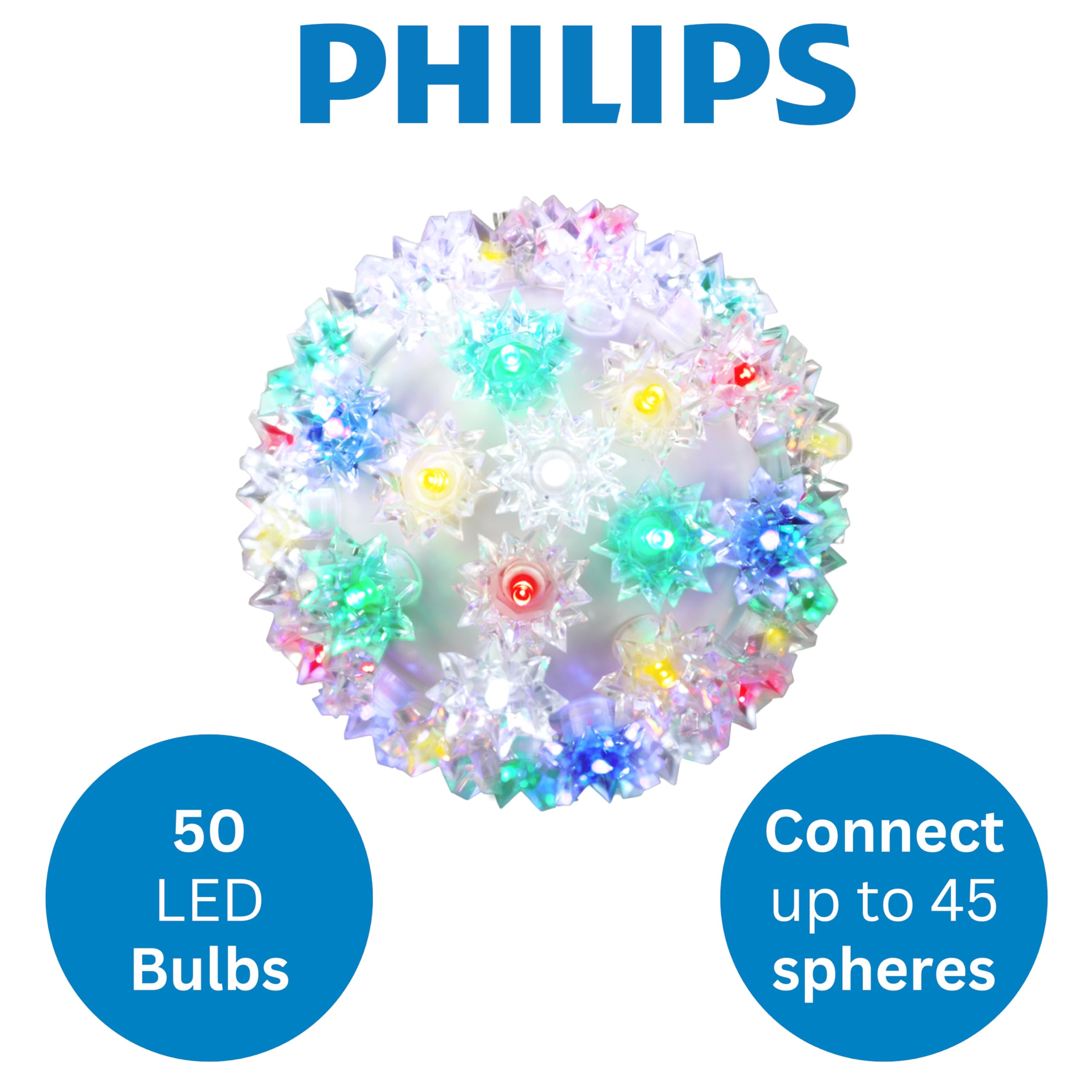 Foto 5 pulgar | Lámpara Colgante Con Forma De Esfera Philips Multicolor 5.5 M 50 Bombillas Led - Venta Internacional