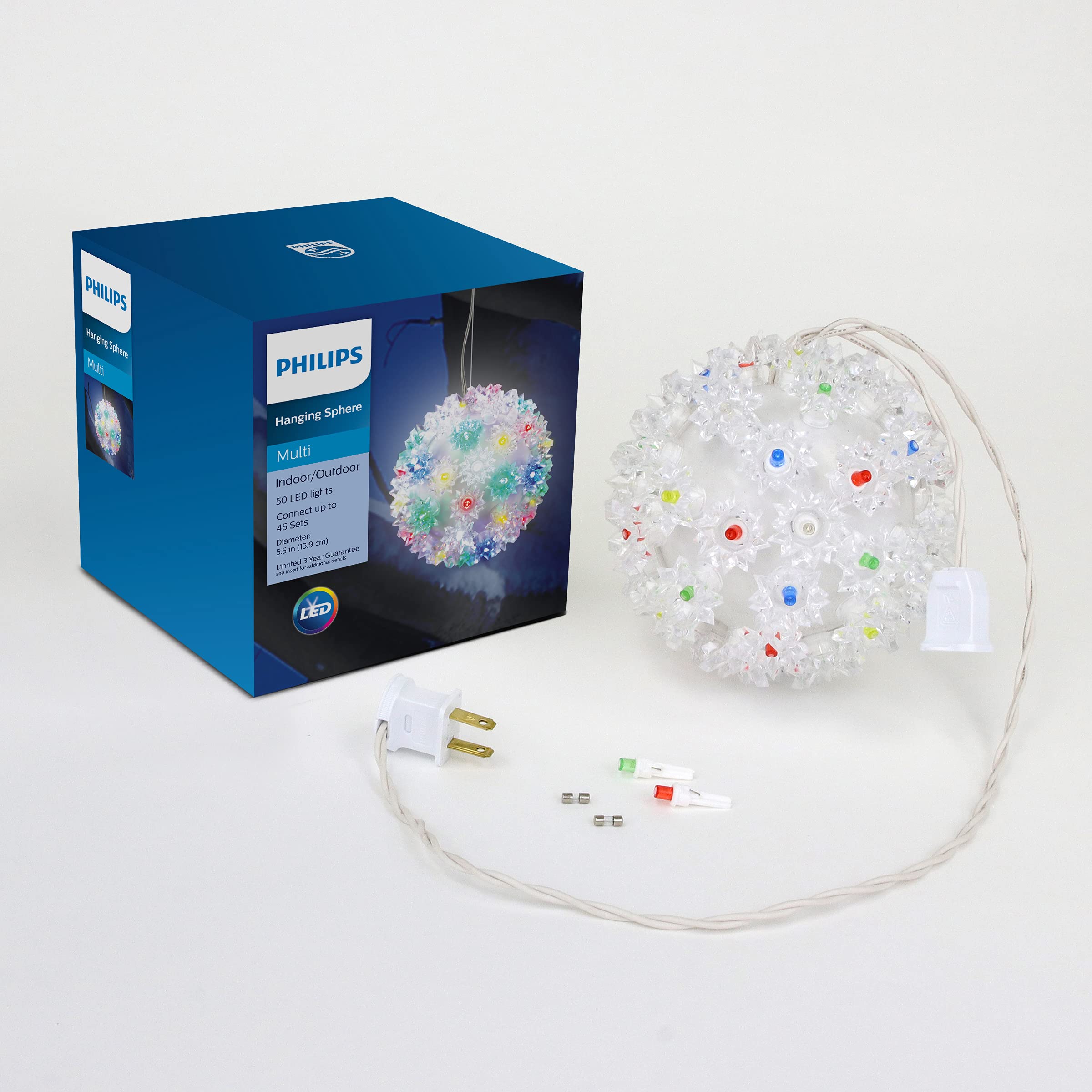 Foto 7 pulgar | Lámpara Colgante Con Forma De Esfera Philips Multicolor 5.5 M 50 Bombillas Led - Venta Internacional
