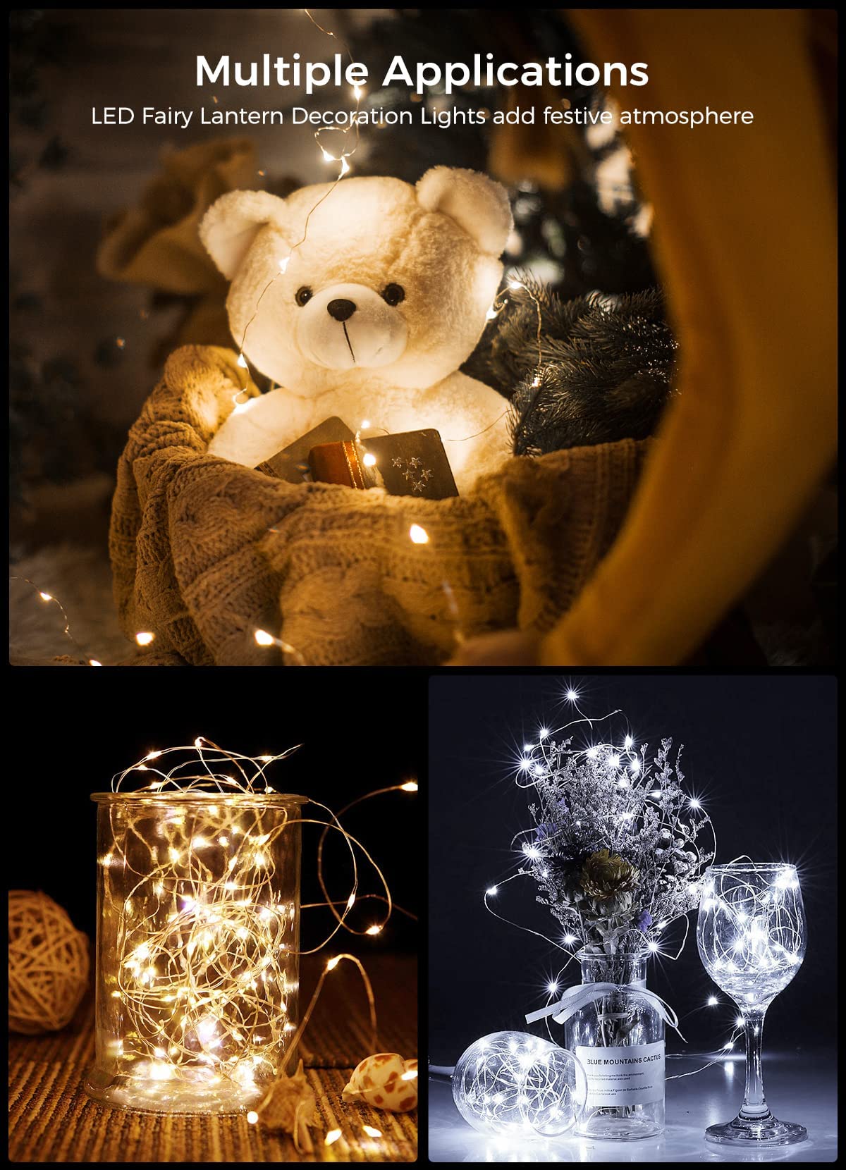 Foto 8 pulgar | Fairy Lights Brightown Funciona Con Pilas De 7 Pies Y 20 Led, Paquete De 12 - Venta Internacional.