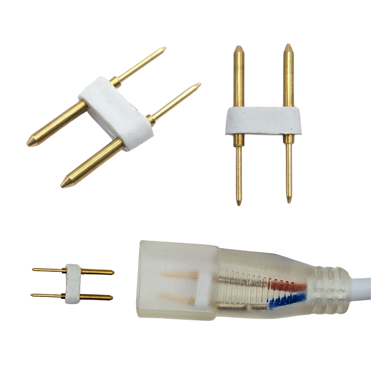 Foto 2 pulgar | Conector 2 Pines, 6mm, 5050, Tira Led De 110v, Tipo H, 12pz