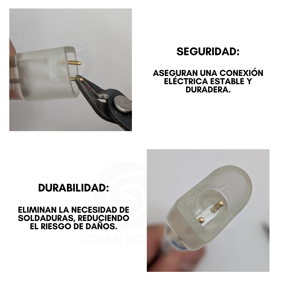 Foto 8 pulgar | Conector 2 Pines, 6mm, 5050, Tira Led De 110v, Tipo H, 12pz