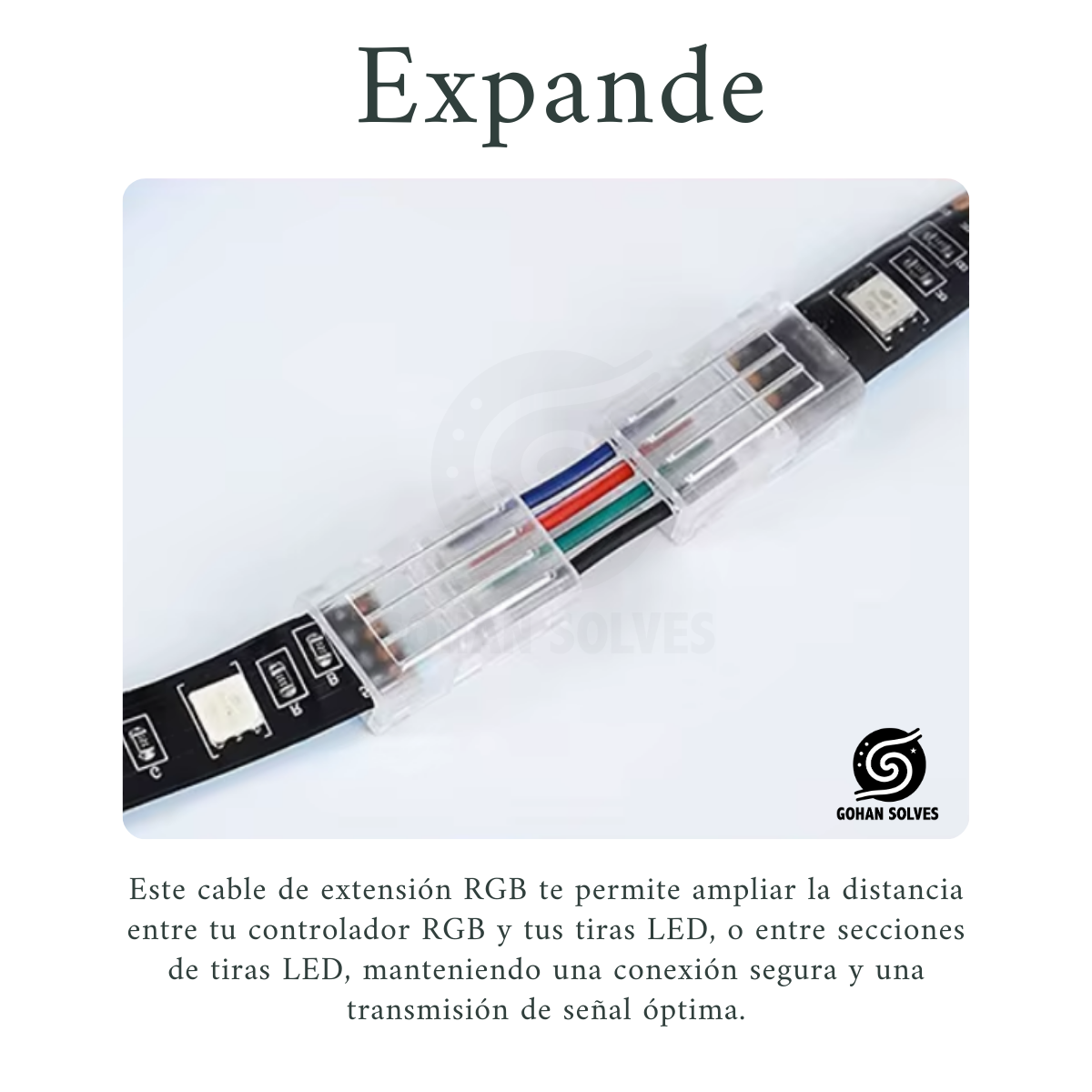 Foto 6 pulgar | Cable De Extensión Rgb 4 Hilos 4 Pines 22 Awg, 10 Metros
