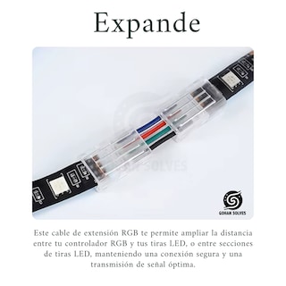 Foto 5 | Cable De Extensión Rgb 4 Hilos 4 Pines 22 Awg, 10 Metros