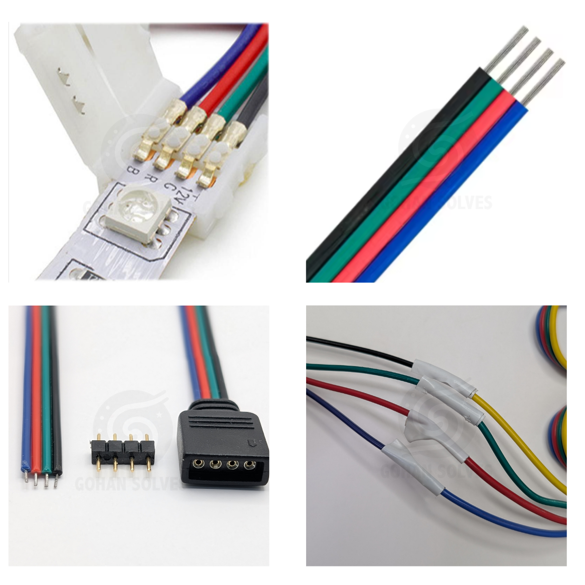 Foto 7 pulgar | Cable De Extensión Rgb 4 Hilos 4 Pines 22 Awg, 10 Metros