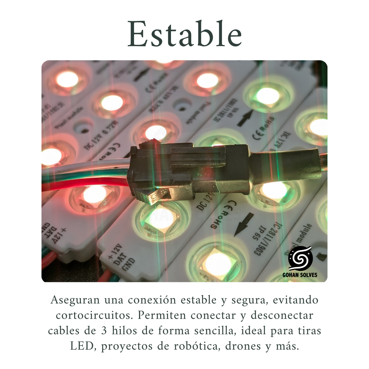 Foto 6 pulgar | Conectores Jst 3 Pin Macho/hembra 22 Awg Para Led 15 Pares