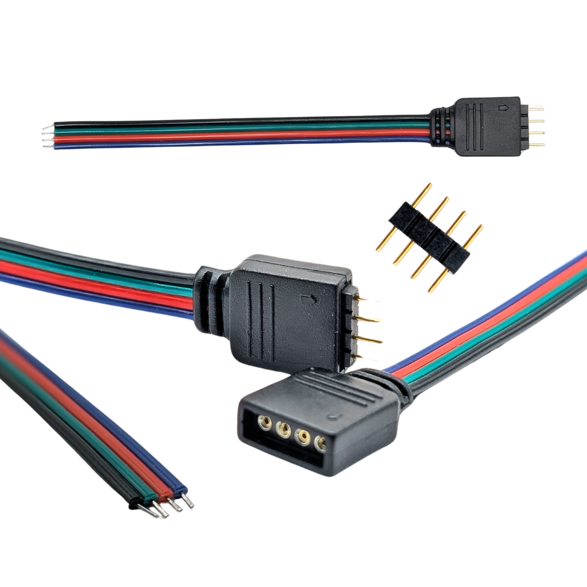 Foto 2 pulgar | Conector Con Cable De 4 Pines Para Tiras Led Rgb, 12 Piezas