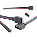 Conector Con Cable De 4 Pines Para Tiras Led Rgb, 12 Piezas
