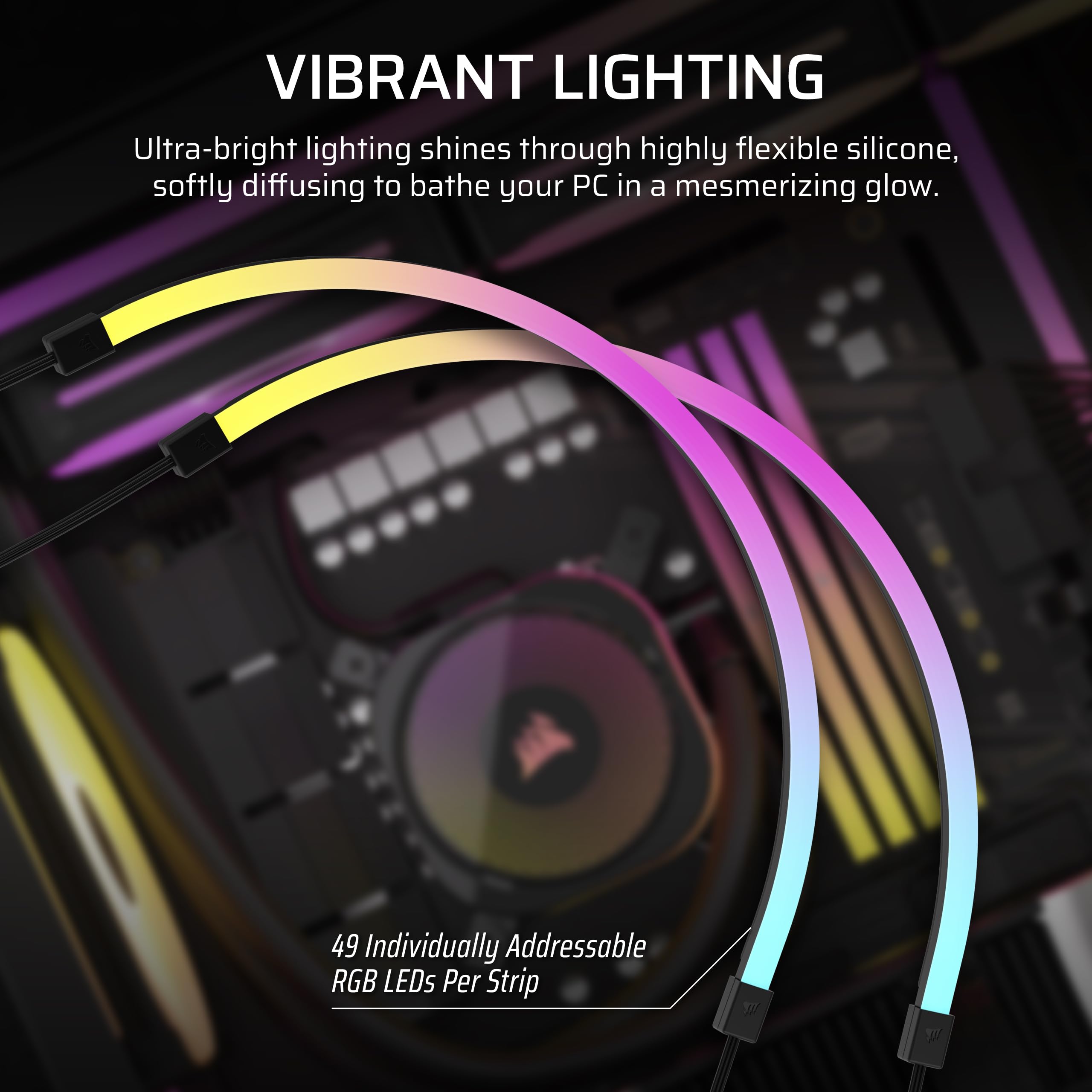 Foto 3 | Kit De Tiras De Luz Rgb Corsair Icue Link Ls430 Aurora 430 Mm - Venta Internacional.