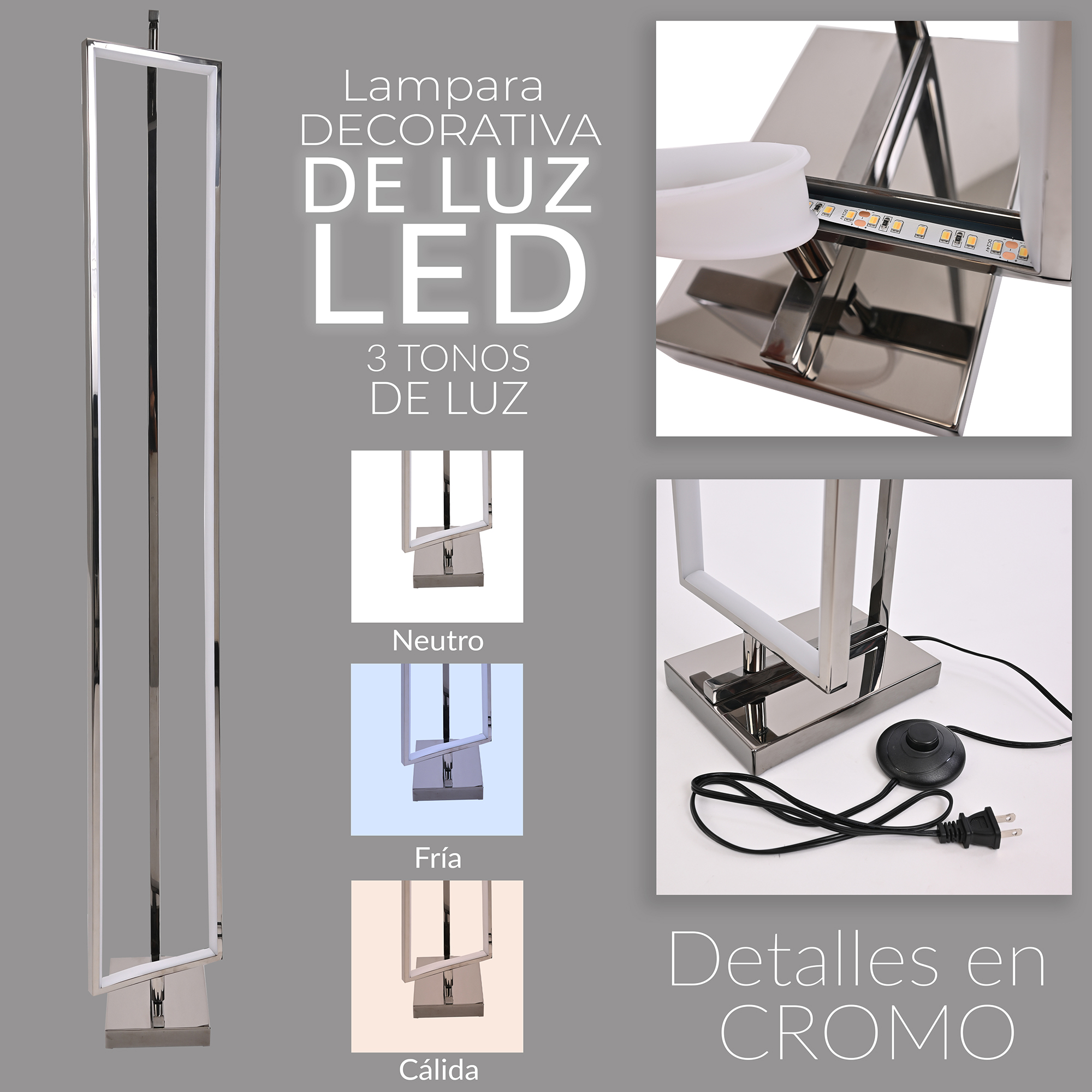 Foto 4 pulgar | Lámpara de Piso Jack Luz LED 130 cm