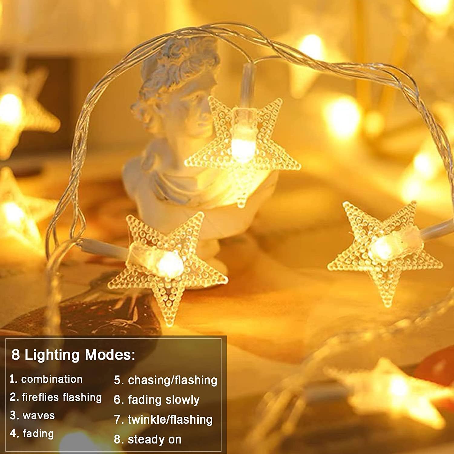 Foto 3 pulgar | Cadena De Luces Minetom, 10 M, 100 Led, Con Mando A Distancia Y Temporizador - Venta Internacional.