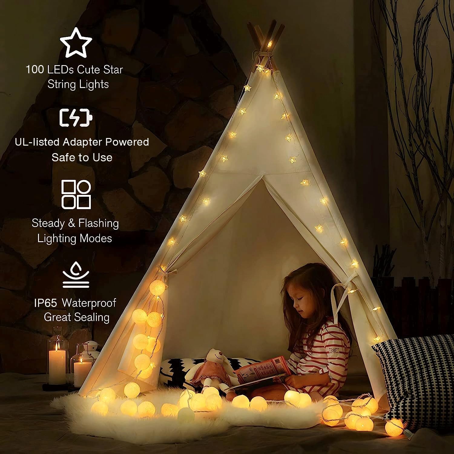 Foto 4 pulgar | Cadena De Luces Minetom, 10 M, 100 Led, Con Mando A Distancia Y Temporizador - Venta Internacional.