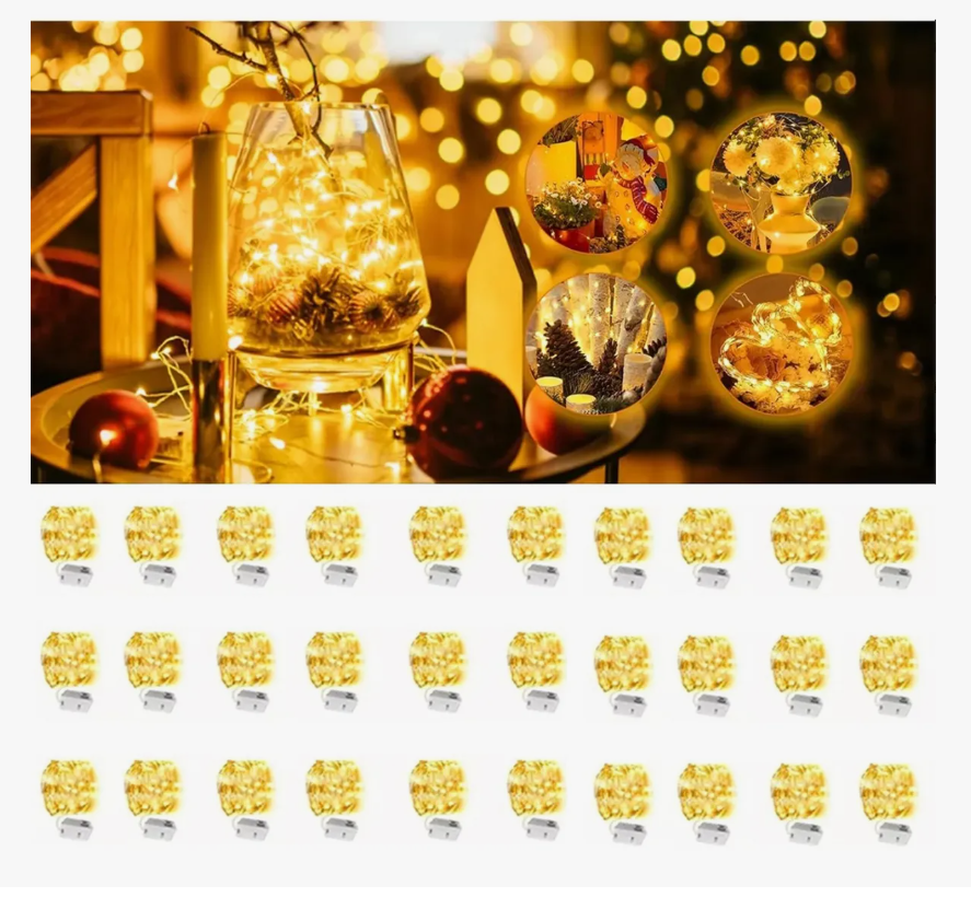Luces con 30 Ledes Amarillos 30 Series
