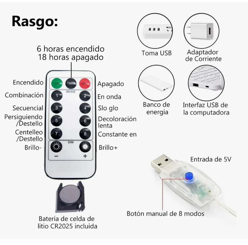 Foto 4 pulgar | Luces tipo Cortina con 300 Luces Blancas 3 x 3 m