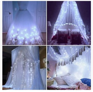Foto 5 | Luces tipo Cortina con 300 Luces Blancas 3 x 3 m