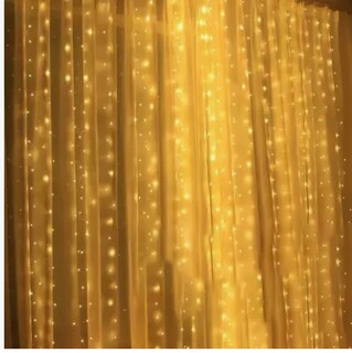 Foto 4 | Luces tipo Cortina con 300 Luces Amarillas 3 x 3 m