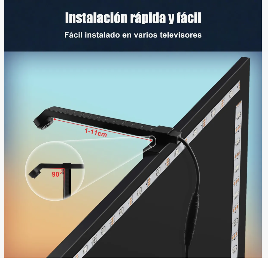 Foto 3 pulgar | Tira Led Televisión Wifi Luz De Inmersión Cine Tv Aplicación