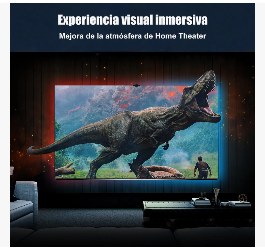 Foto 6 pulgar | Tira Led Televisión Wifi Luz De Inmersión Cine Tv Aplicación