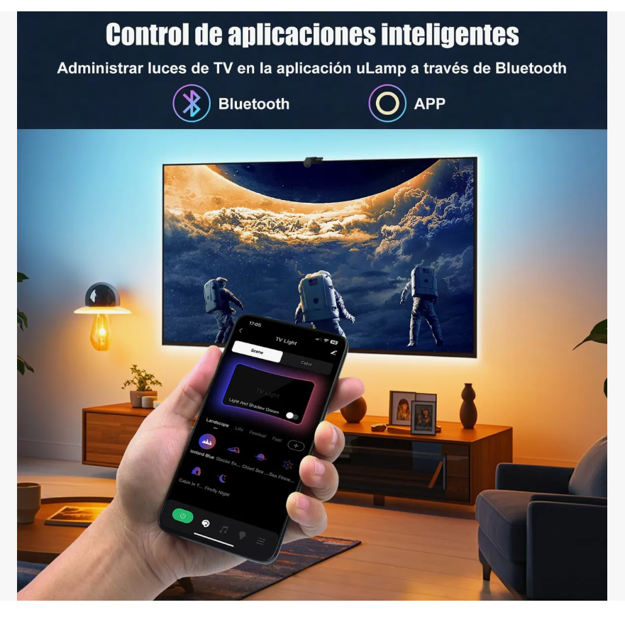 Foto 7 pulgar | Tira Led Televisión Wifi Luz De Inmersión Cine Tv Aplicación